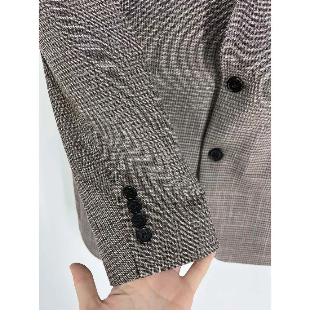Lauren Ralph Lauren Size 40R Brown/White Plaid Men's Sports Coat- Men's